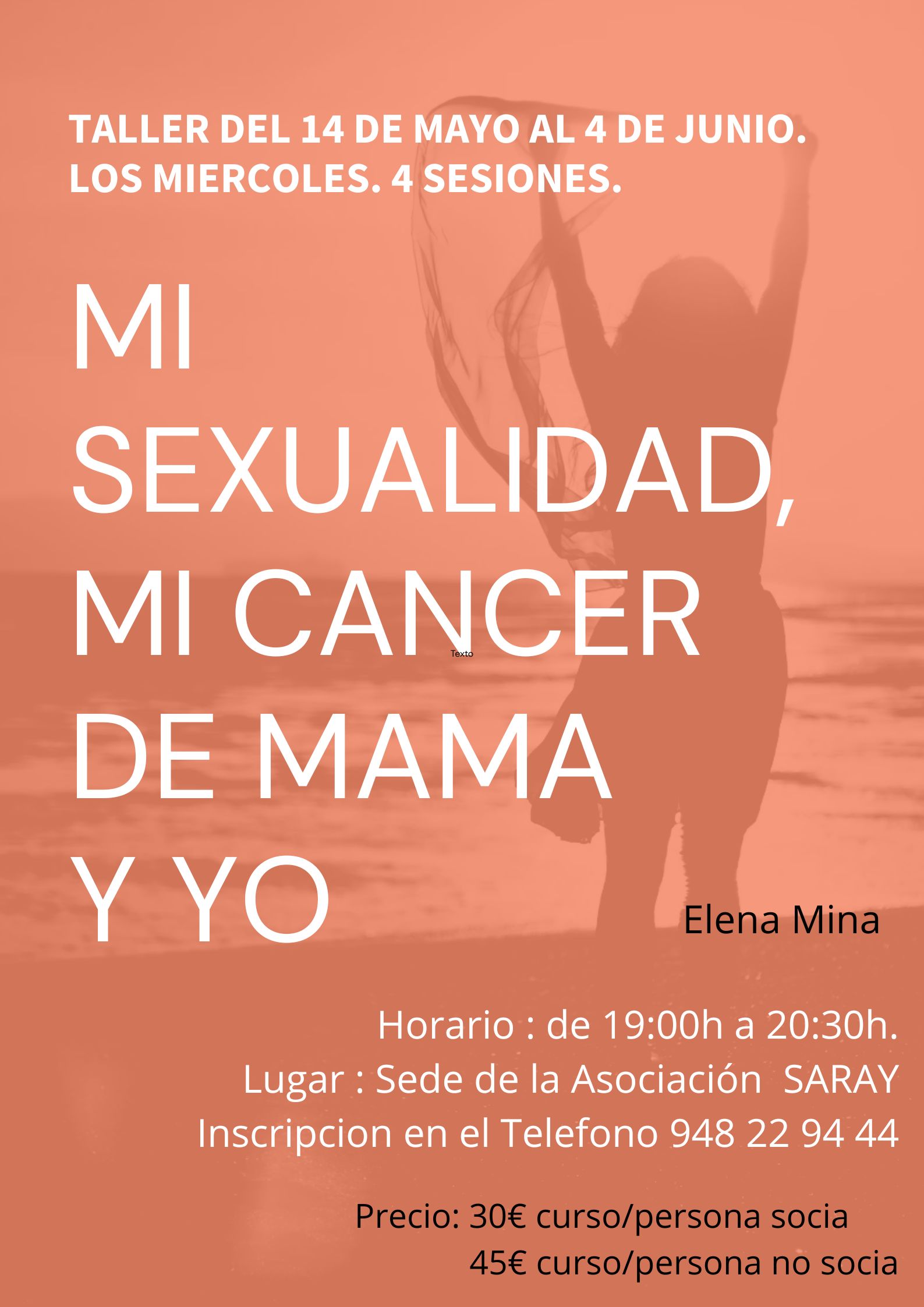 ¡Nuevo Taller En SARAY!»MI SEXUALIDAD, MI CÁNCER DE MAMA Y YO”