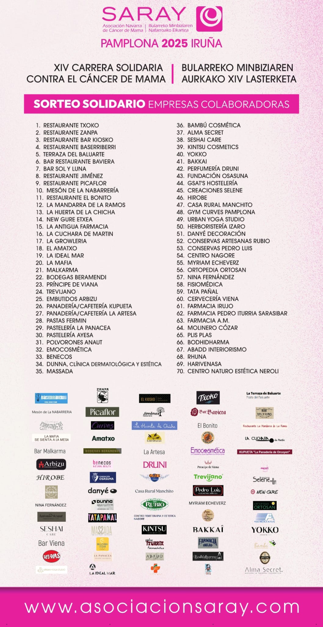 SORTEO SOLIDARIO – XIV Carrera Solidaria Contra El Cáncer De Mama