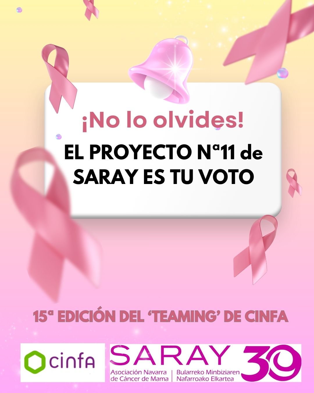 SI TRABAJAS EN CINFA , VOTA POR NUESTRO PROYECTO Nº11 De SARAY