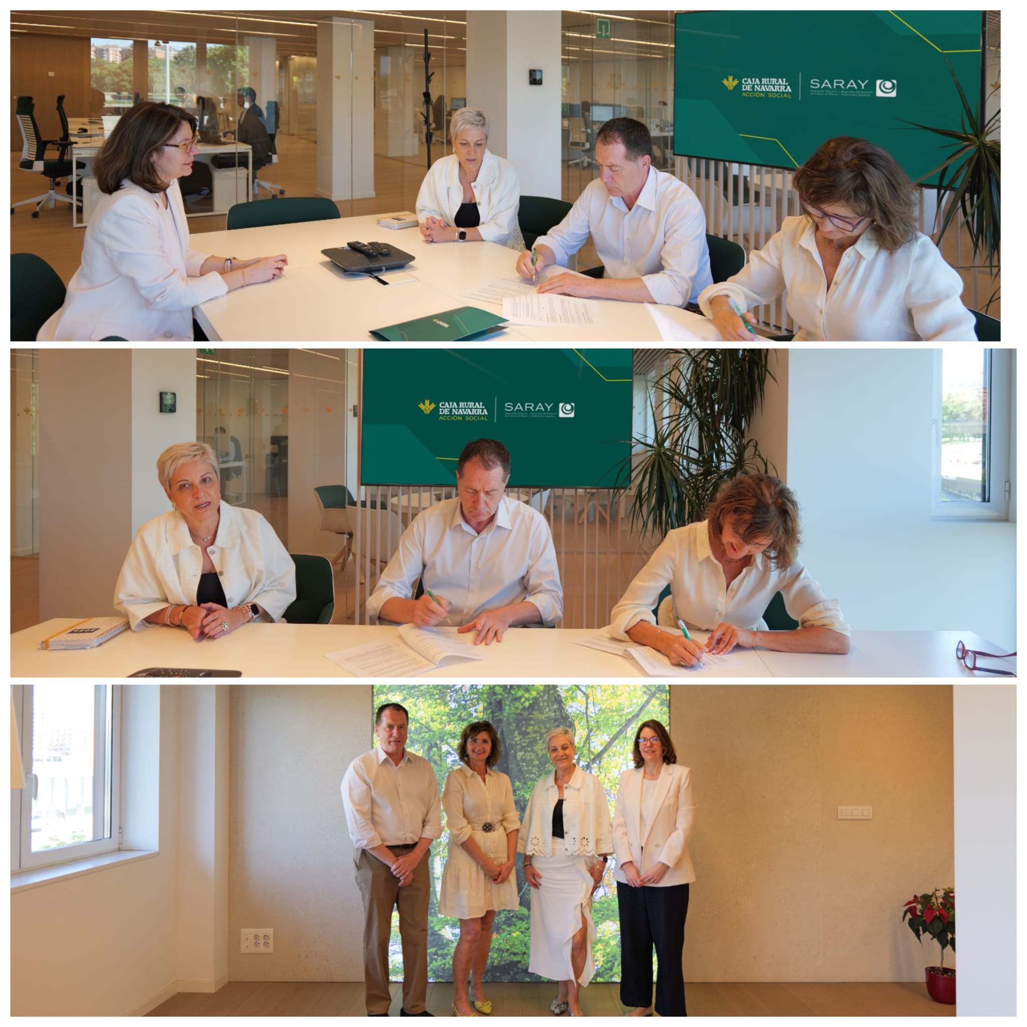 SARAY Y Acción Social De Caja Rural De Navarra, Nuevo Acuerdo De Colaboración Para Impulsar El Apoyo A Las Personas Con Cáncer De Mama Y Sus Familias.