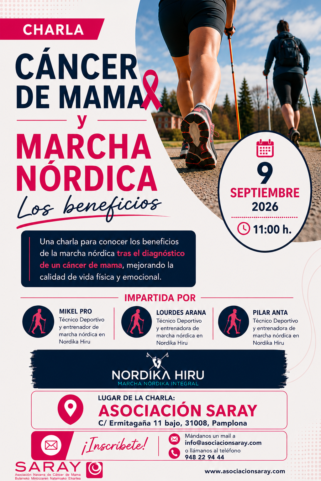 Charla Sobre Cáncer De Mama Y Marcha Nórdica