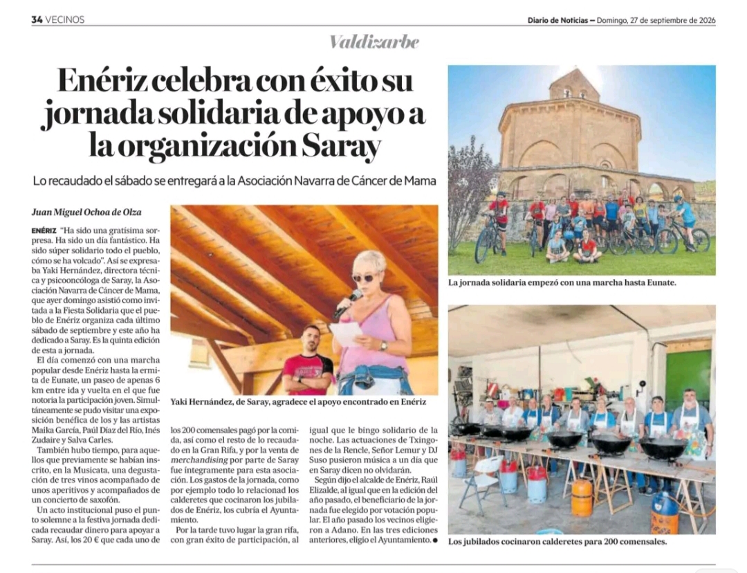 Enériz Se Une A SARAY En Una Jornada Solidaria Contra El Cáncer De Mama